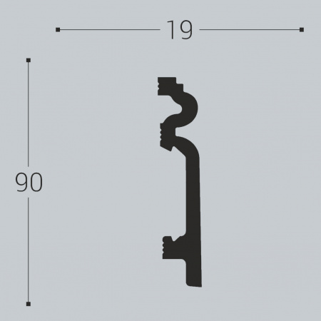 Напольный плинтус Bello Deco XPS П14