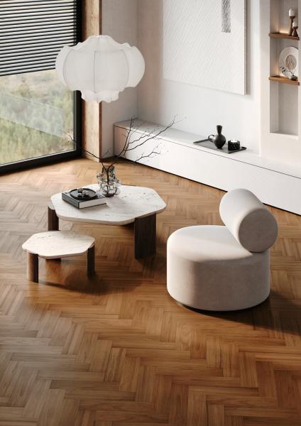 Кварцевый паркет Quartz Parquet Штучный паркет Дуссия Африканская 44-400-63 5/0,6 мм