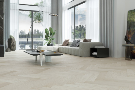 Кварцевый паркет Quartz Parquet Английская Ёлка Дуб Песочный 33-408 браш, фаска