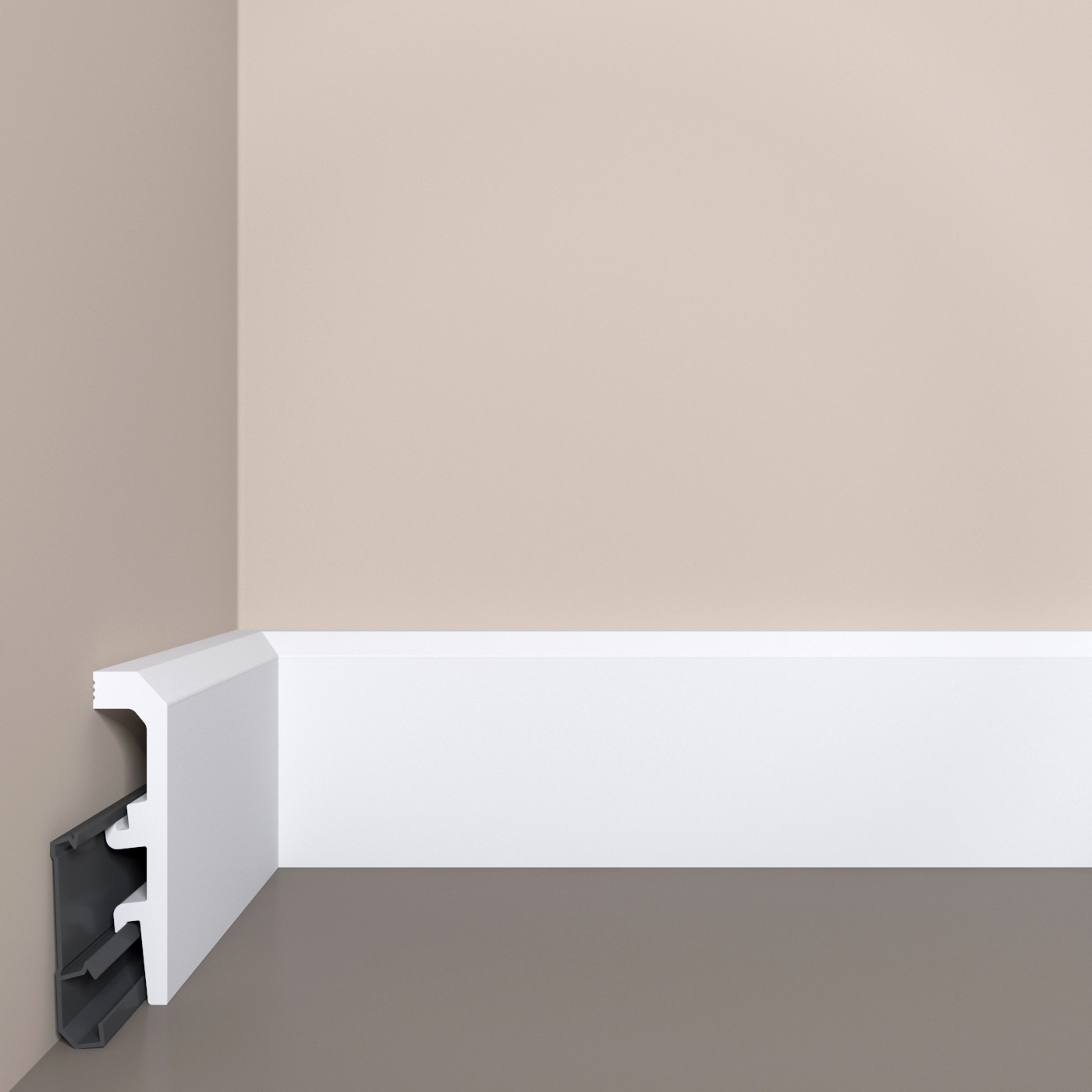 Напольный плинтус Bello Deco XPS П22 с монтажной планкой