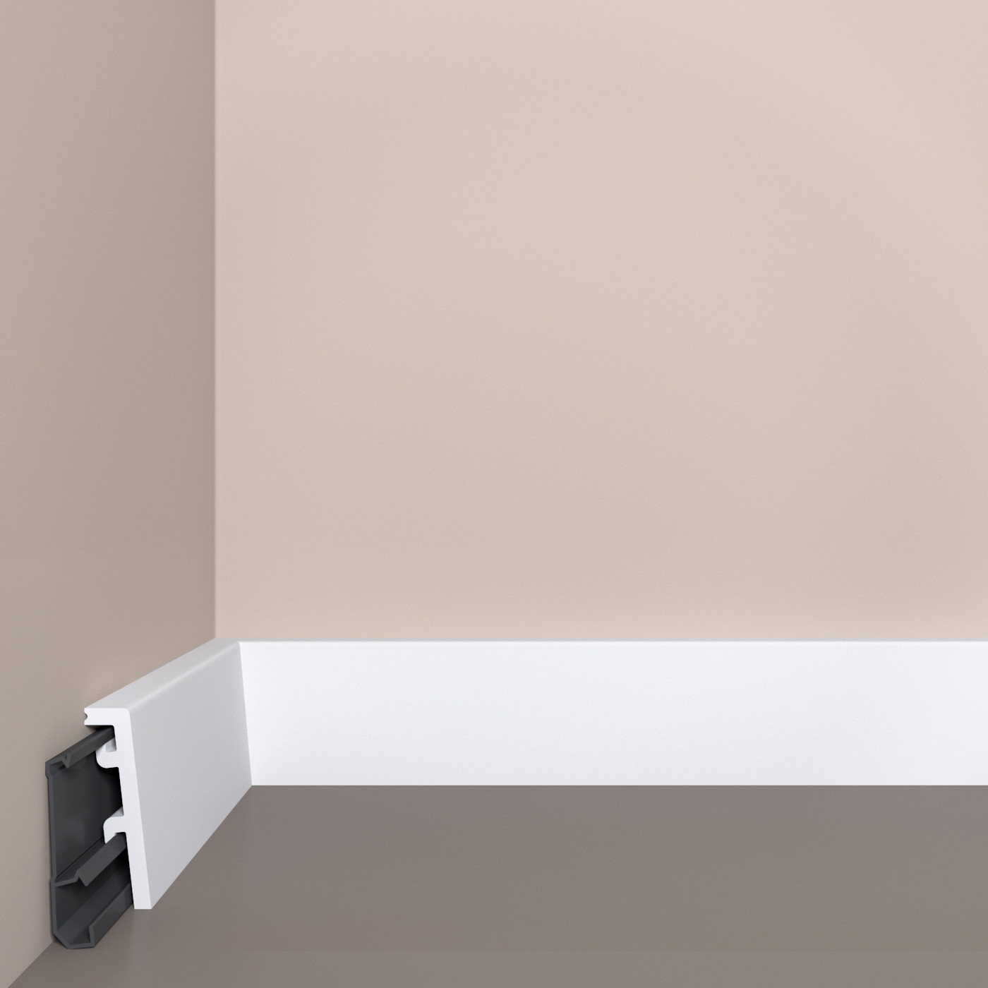 Напольный плинтус Bello Deco XPS П23 с монтажной планкой