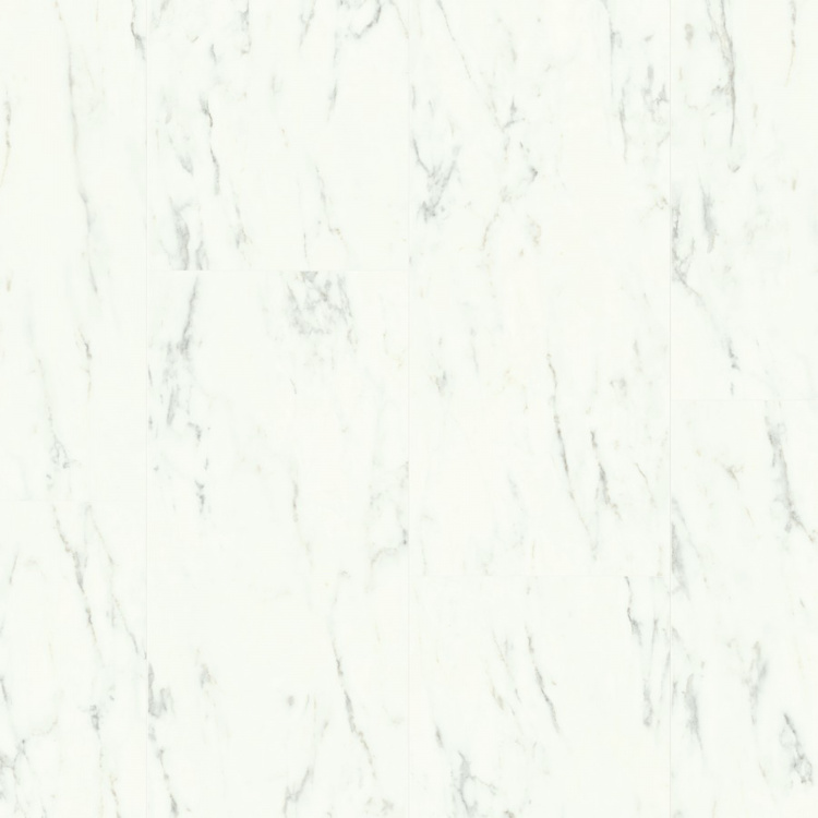 Виниловые полы QUICK-STEP (КВИК СТЕП) Ambient Click - Мрамор Каррарский Белый AMCL40136