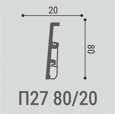 Напольный плинтус Bello Deco XPS П27
