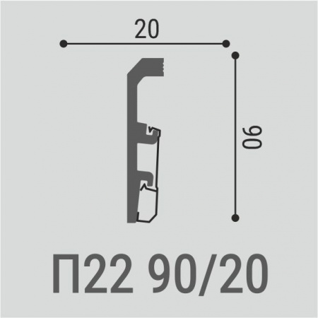 Напольный плинтус Bello Deco XPS П22