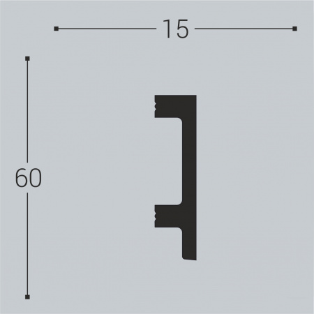 Напольный плинтус Bello Deco XPS П15