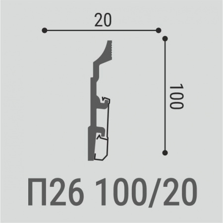 Напольный плинтус Bello Deco XPS П26